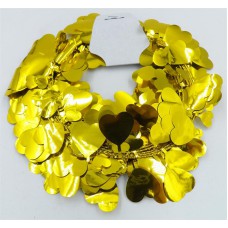 Gold Wire Valentine's Day Garland With Hearts, 24.5 Feet Per Roll (Lot of 1 Roll) SALE ITEM